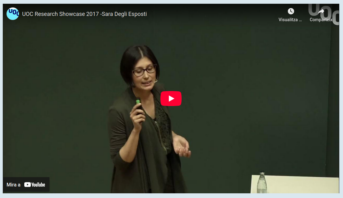 Presentation of CANDID project at UOC Research Showcase 2017 by Sara Degli Esposti