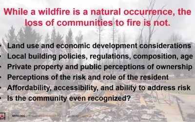 Webinar Pyrolife (1): “Crear un públic informat i compromès per a protegir les estructures dels incendis forestals” per Lucian Deaton