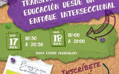 Asun Pié y Andrea García-Santesmases participan en las I Jornadas Internacionales “Deconstruyendo y transformando la educación desde un enfoque interseccional”