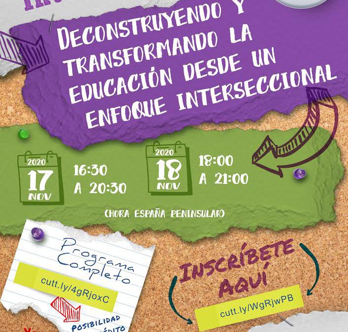 Asun Pié y Andrea García-Santesmases participan en las I Jornadas Internacionales «Deconstruyendo y transformando la educación desde un enfoque interseccional»