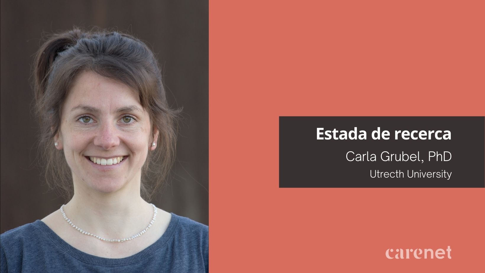 Carla Greubel, investigadora de la Universitat d’Utrecht, realitza una estada de recerca amb CareNet