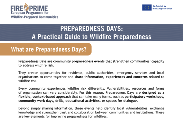 Preparedness Days: A Practical Guide to Wildfire Preparedness