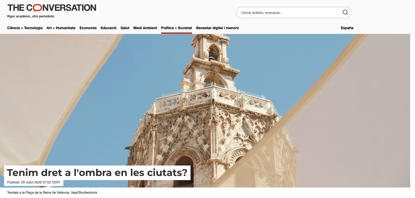Tenim dret a l’ombra en les ciutats?