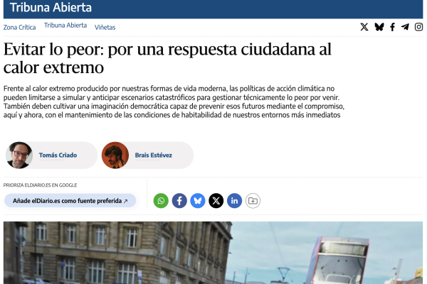 Evitar lo peor: por una respuesta ciudadana al calor extremo