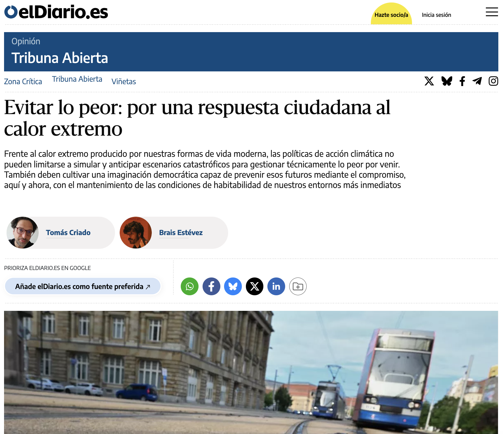 Evitar lo peor: por una respuesta ciudadana al calor extremo